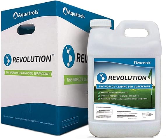 Aquatrols Revolution | World's Leading Soil Surfactant (2.5 Gallons) | Turf Management, Soil Treatment, Water Management