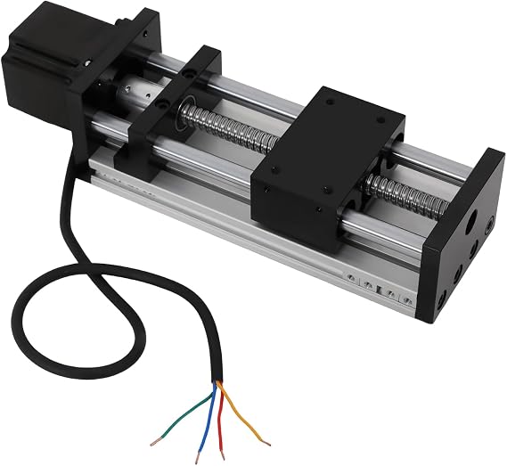 100/200/300mm GGP Ball Screw Linear with Nema 23 Stepper Motor, Linear Guide Slide Table Ball Screw Motion Rail CNC Linear Guide Stage Actuator (100mm)