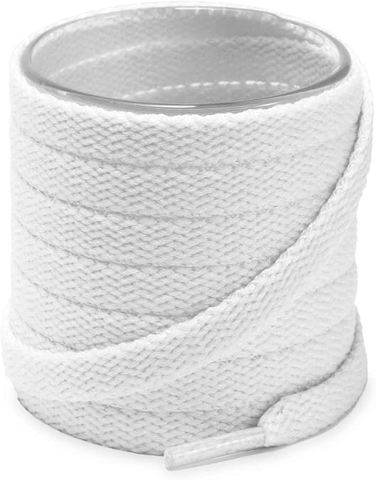 Shoemate Flat Solid Color 5/16" Shoe Laces for Sneakers and Athletic Shoes, Shoe Strings