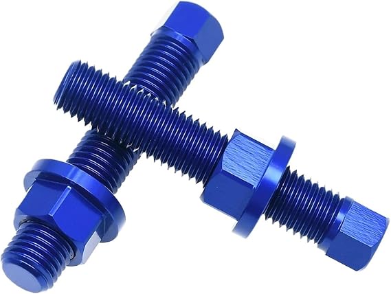 jininghaibo Motorcycle CNC Rear Axle Blocks Chain Adjuster Bolt Compatible With 125 150 250 300 350 450 500 XC XCF XCW SX SXF EXC EXCF TPi Six Days(Blue)
