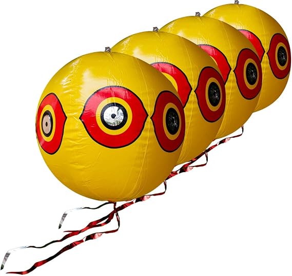 Bird Repellent Predator Eye Balloon Deterrent Scares Birds, Bird Scare Devices (Pack of 4)