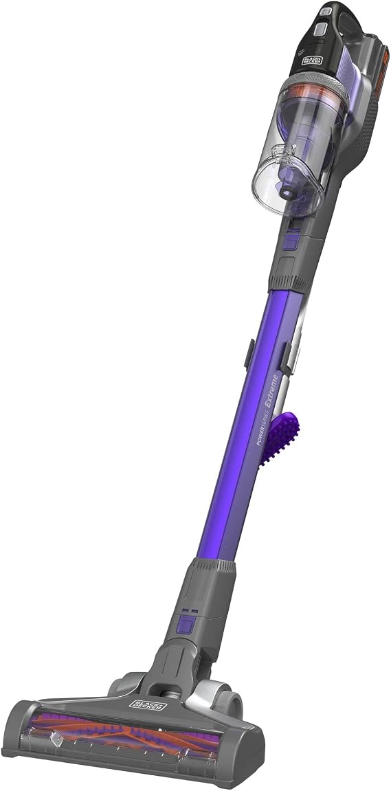 Black + Decker BDPSE1815P-QW 4'ü 1 Arada Kablosuz Pet Başlıklı Dikey Süpürge (18 V, Torbasız Yer ve El Süpürgesi, 2'si 1 arada Aralık başlığı, şarj cihazı ve duvar askısı)