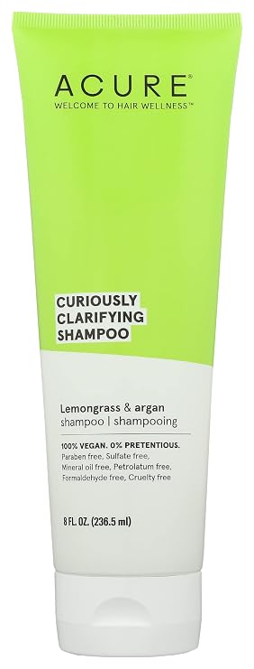 Acure Curiously Clarifying Shampoo, Paraben Free, Vegan, 8 Fluid Ounce (Pack of 1)