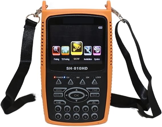 Satellite Finder, Digital Satellite Finder Combo Satellite Finder DVB S2 T2 C Satellite Signal Finder SATHERO SH-810HD Camera Tester CCTV AHD,for Adjusting Sat Dish(S2 T2 C CCTV)