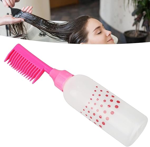 Busstier Long Comb Hair Dyeing Bottle 175 ml - Practical Hair Dyeing Comb and Hair Care Applicator, Scalloped Bottle for Easy Hair Dyeing and Care (2)