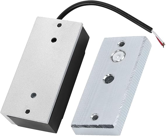 Electric Magnetic Lock,60kg 130LBs Holding Force Electromagnetic Lock for Door Access Control System,Electromagnet Fail- NC Mode(DC24V)