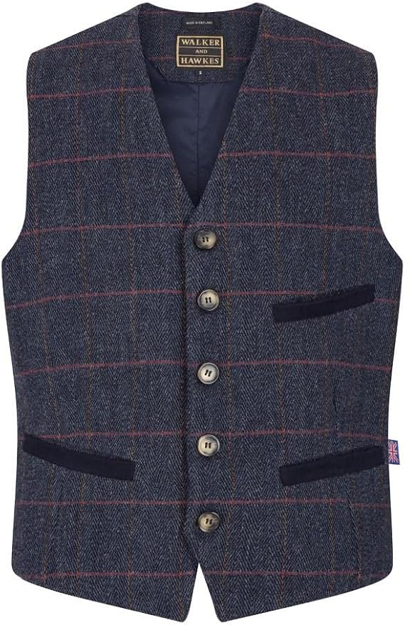 Walker and Hawkes - Men's Derby Tweed Alcott Waistcoat