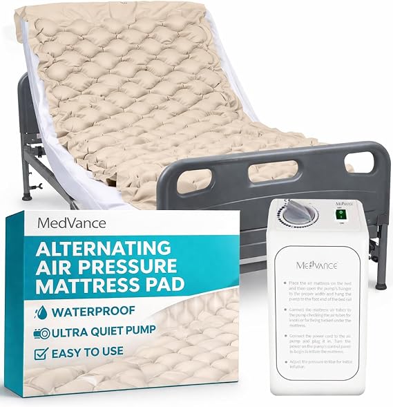 MedVance Premium Alternating Air Pressure Mattress Pad with Quiet Pump