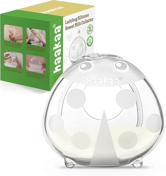Haakaa Ladybug Milk Collector 1.4oz/40ml 1pc - Wearable Nursing Cup | Soft Silicone Breast Shell | Breastmilk Saver | Portable Letdown Catcher for Breastfeeding Moms, Protects Sore Nipples