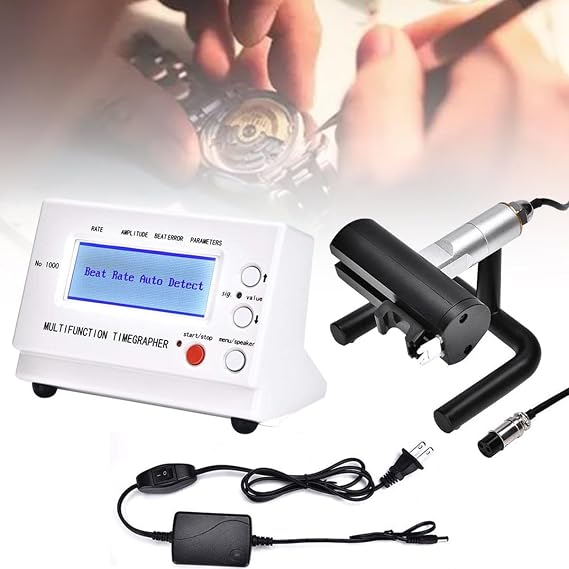 Multifunctional Watch Tester, Watch Repair Timegrapher, Automatic Repairing Tool Meter Calibrator, with LCD Screen, for Watchmaker