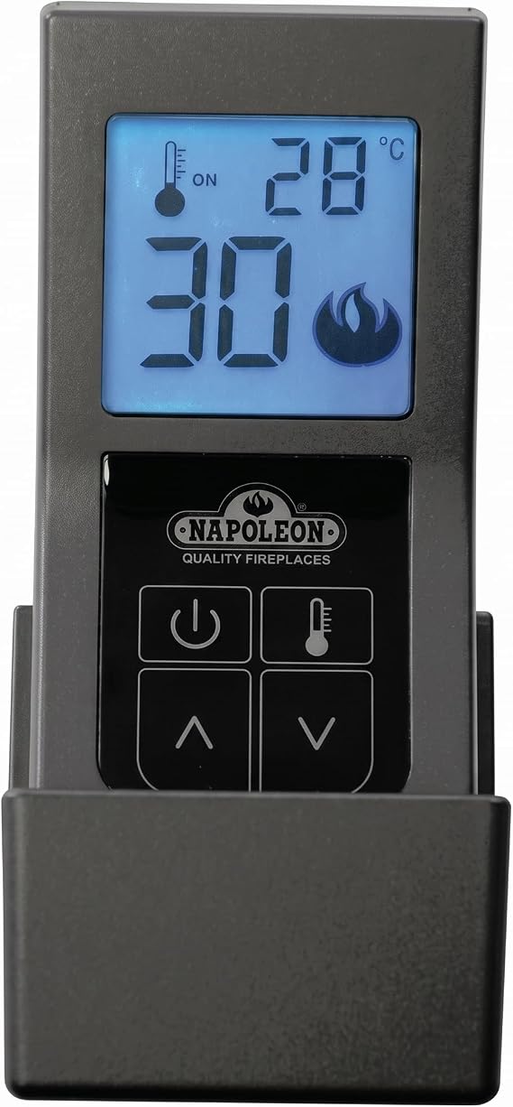 Napoleon F60 Fireplace Remote Control, Thermostat Control Battery Operated w/Digital Screen