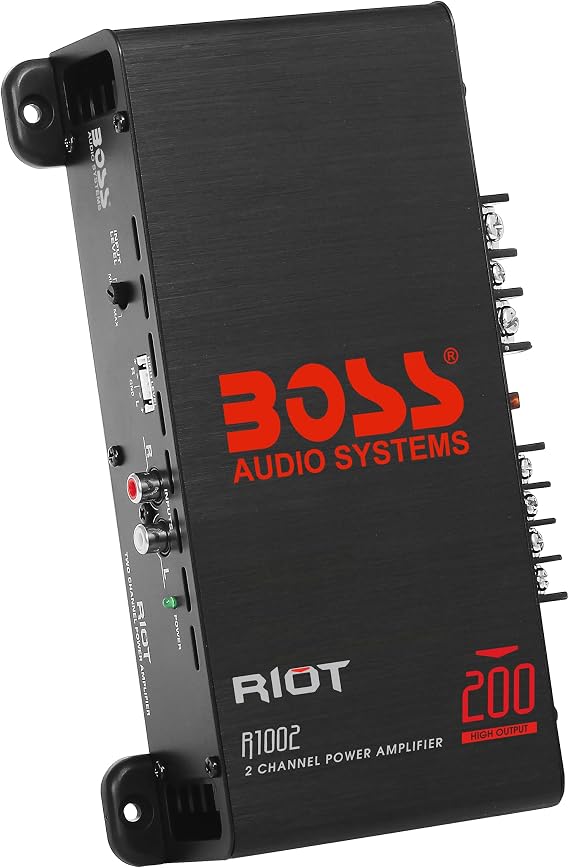 BOSS Audio Systems R1002 200 Watt 2 Channel Bridgeable Car Amplifier