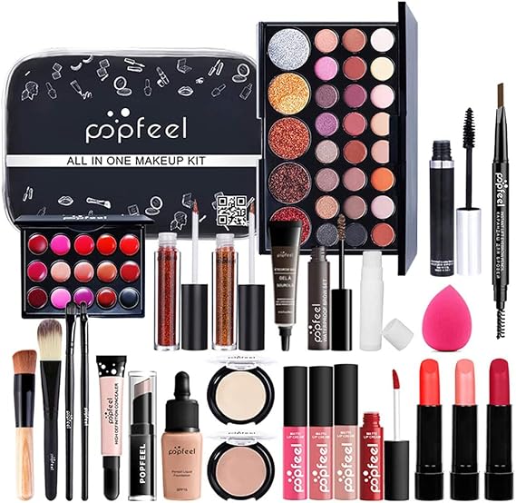 27 Piece Set Full Beauty Cosmetics Set, Makeup Kit, Popular Cosmetics Set, Makeup Set for Beginners, Full Beauty Makeup Set, Full Makeup Set, Makeup Set, Lipstick, Makeup Palette, Long Lasting,