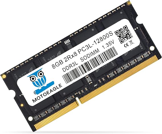 DDR3L 8GB 1600MHz PC3-12800 CL11 Unbuffered Non-ECC 1.35V SODIMM 204-Pin Laptop Notebook PC Computer Memory Module Ram Upgrade