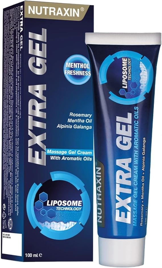 Nutraxin Extra Gel – Glukozamin, Kondroitin, Şeytan Pençesi ve Ak Söğüt İçeren Masaj Jeli – 100 ml – Lipozom Teknolojili