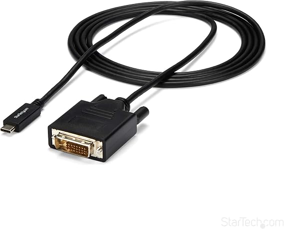 StarTech 6ft USB-C to DVI-D Cable, 1920 x 1200, 1080p (CDP2DVIMM2MB)