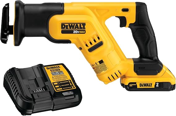 DEWALT 20V MAX* Cordless Reciprocating Saw Kit, Compact, 2-Amp Hour (DCS387D1)