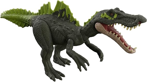 Mattel Jurassic World Dominion Roar Strikers Dinosaur Action Figure with Roaring Sound & Attack Action, Ichthyovenator Dino Toy Includes