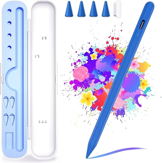 FUWANG Stylus Pen for iPad 6-11th Gen, Fast Charge for Apple Pencil, Blue
