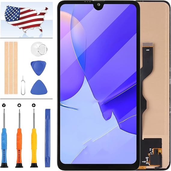 for Huawei Mate 20X Screen Replacement Mate 20 X EVR-L29 EVR-AL00 EVR-TL00 LCD Display Touch Screen Digitizer Assembly TFT Parts Kit (Not Support Fingerprint Sensor) (Black no Frame)