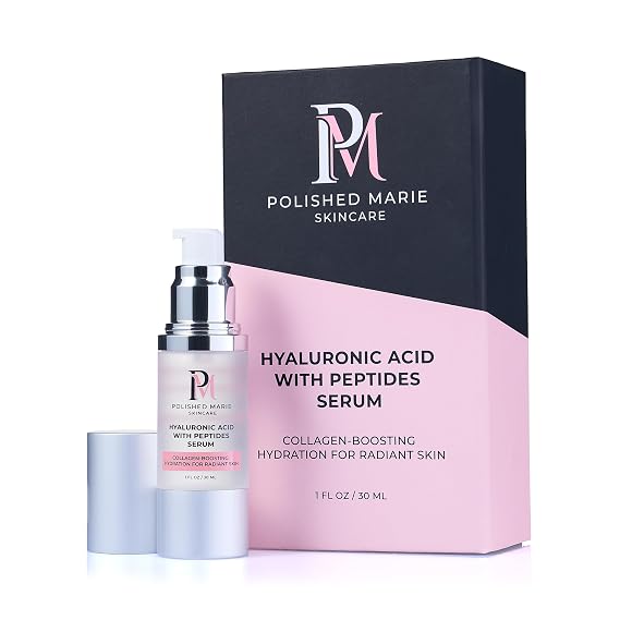 Hyaluronic Acid Serum with Peptides, Niacinamide & Panthenol Deep Hydration, Plumping & Smoothing Lightweight, Fragrance-Free, Vegan