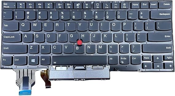 New US Layout for Lenovo Thinkpad X1 Carbon 7th Gen 2019 X1C 2020 20QD 20QE 20R1 20R2 8TH 20U9 20UA CS19BL 84US SN20R55563 PK131A12B00 Keyboard Without Frame with Backlight with Rocker