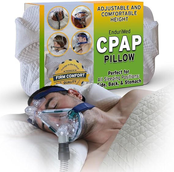 EnduriMed CPAP Pillow for Side Sleeping - Adjustable Memory Foam CPAP Pillows for Side & Back Sleepers - Eligible for Better Sleep with CPAP Machine