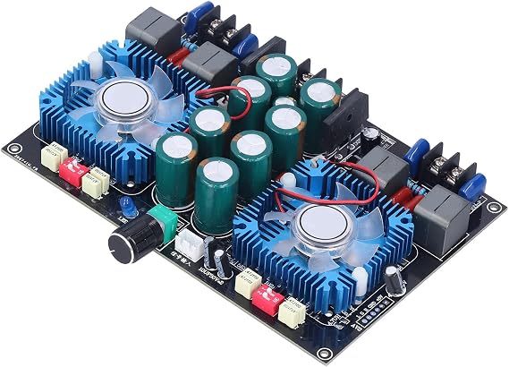 Digital Power Amplifier Board 2 Channel Audio Amplification Module with Cooling Fan TDA8954TH