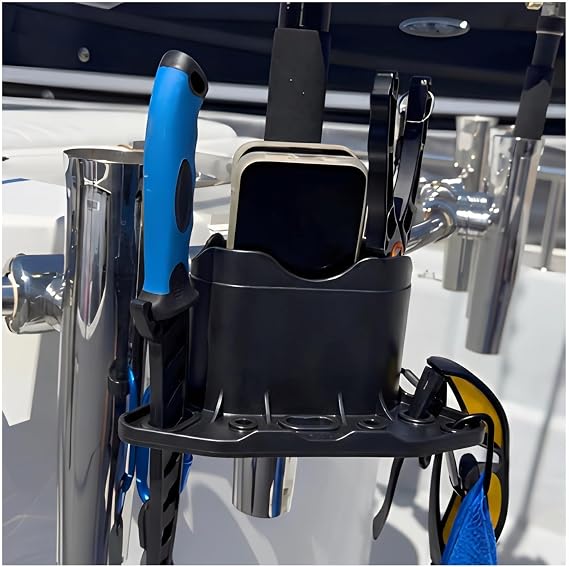 ROBOCUP, Holster Universal Phone Holder with Strap Design | Organization Storage Caddy for Boat, Golf Cart and Umbrellas | Securely Holds Fishing Tackle, Marine Gear and Tools