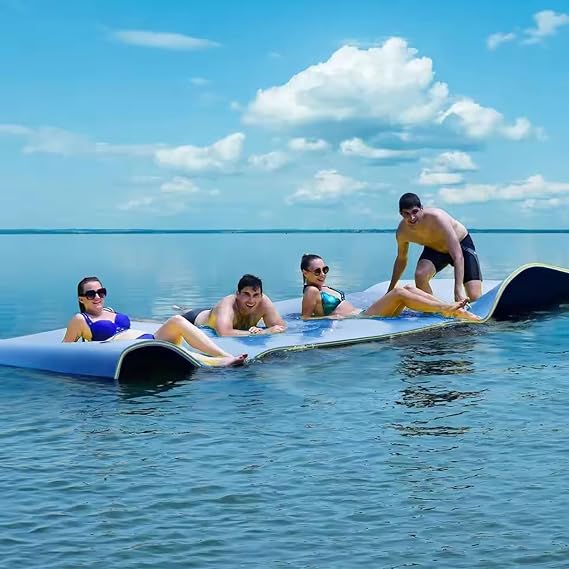 Lily Pad Floating Mat, 3 Layer Floating Water Mat, Ocean, Beach, River, Pool, Floating Mat for Water Recreation and Relaxing