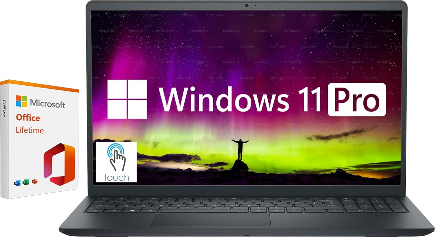 Dell ‎Inspiron Touch Screen Laptop Computer, ‎15.6 FHD Touchscreen Laptop 32GB RAM 1TB SSD, Intel Core i5-1155G7 Processor, Windows 11 Pro Laptop with Microsoft Office Lifetime License, Black