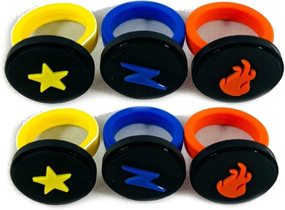 SHK HeroForce Power Rings: Fire, Electricity, and Light