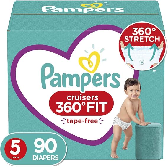 Pampers Cruisers 360 Fit Diapers, Size 5, 90 Count