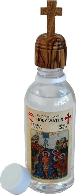 Holy Land Market Holy Water from the Jordan River 200 ml, Blessed, with Gift Box & Certificate