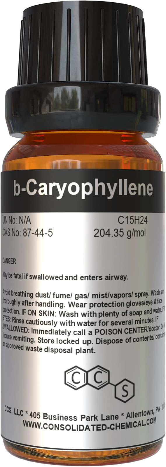 CCS CONSOLIDATED CHEMICAL & SOLVENTS b-Caryophyllene High Purity Aroma Compound 30ml