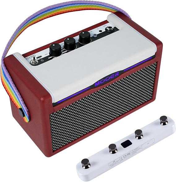 MOOER SD10i 10W Guitar Stereo Mini Combo with Multi Effects, Amplifier Carry Strap, LED Ambient Lights, F4 Wireless Controller