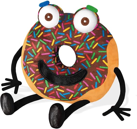 YOTTOY Arnie the Doughnut Plush 7.5 Inch Arnie the Doughnut Stuffed Toy Inspired by the Laurie Keller Storybook, Soft Doughnut Plush with Chocolate Frosting and Sprinkle Details