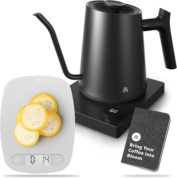Greater Goods Essential Kitchen Scale and Gooseneck Coffee Kettle