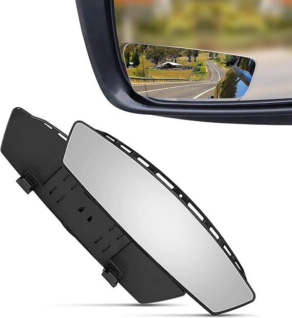 Verivue Universal Panoramic 12-Inch Rear View Mirror & 3.5-Inch Rectangular Blind Spot Mirrors