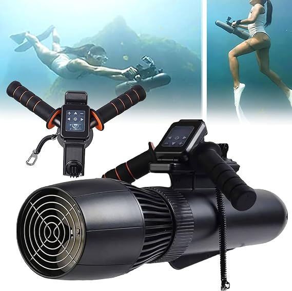 Sea Scooter, 500W Compact and Portable Water Scooter ,Underwater Scooter Snorkeling Propulsion Booster for Pool, Diving, and Snorkeling