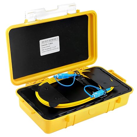 OTDR Fiber Optic Cable Test Tool OTDR Launch Cable Box SC/UPC-SC/UPC OTDR Connector SM Dead Zone Eliminator 1310/1550nm (2000m)
