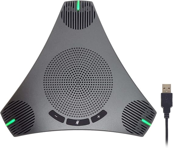 Conference Speaker and Microphone, USB Speakerphone Microphone with USB Hub