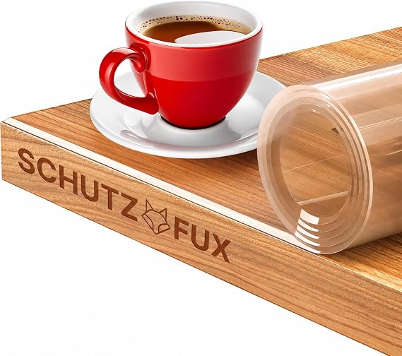 Table Film 2 mm Transparent Table Protector with Slanted Edge Washable Table Cover Various Sizes Made to Measure Made in Germany (100 x 220 cm)