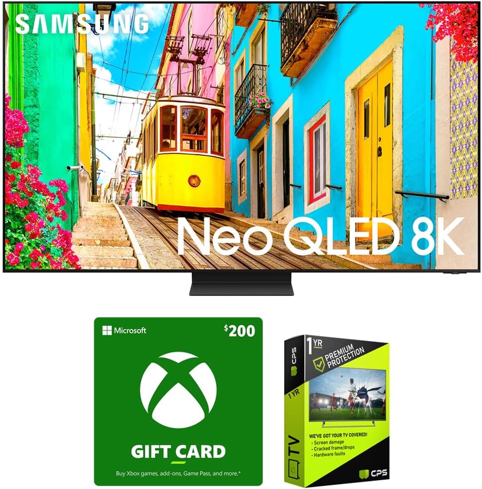 Samsung QN75QN800D 75 Inch Neo QLED 8K Smart TV 2024 Model Bundle with Microsoft Value Pack & 1 YR CPS Enhanced Protection Pack