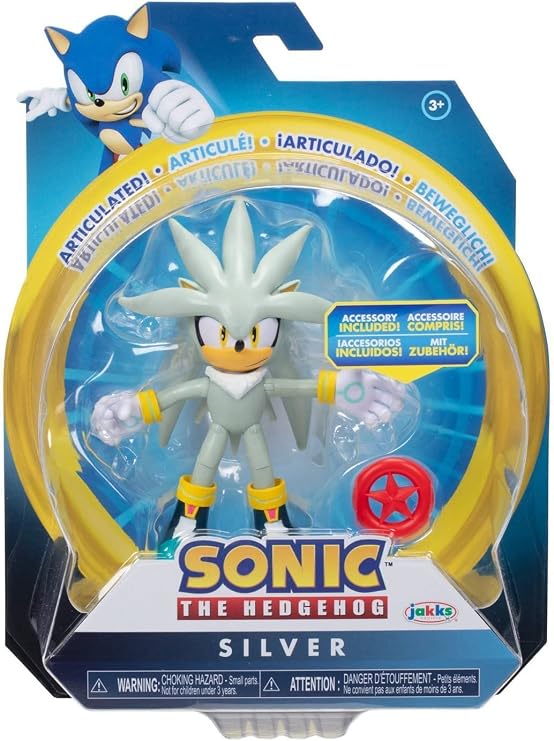 Sonic the Hedgehog 4" Articulated Action Figure Collection (Choose Figure) (Silver)