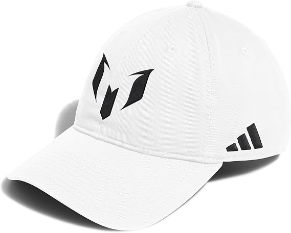 adidas Messi Dad Cap - Embroidered Messi Logo, Cotton Twill, Pre-Curved Brim, Adjustable Back Strap, Absorbing Sweatband