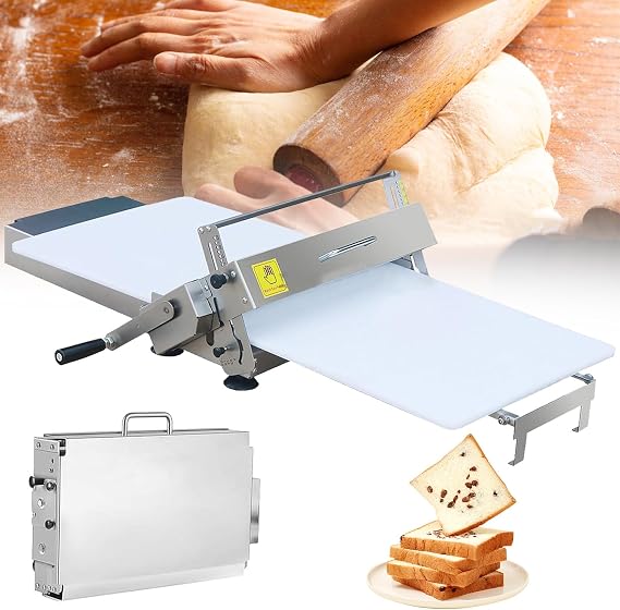 Folding Dough Sheeter 12''/15.75" with Countertop Design Manual Dough Sheeter Machine & Dough Press Combo for Efficient Rolling of Croissant Layers and Pie Crusts 400-Model