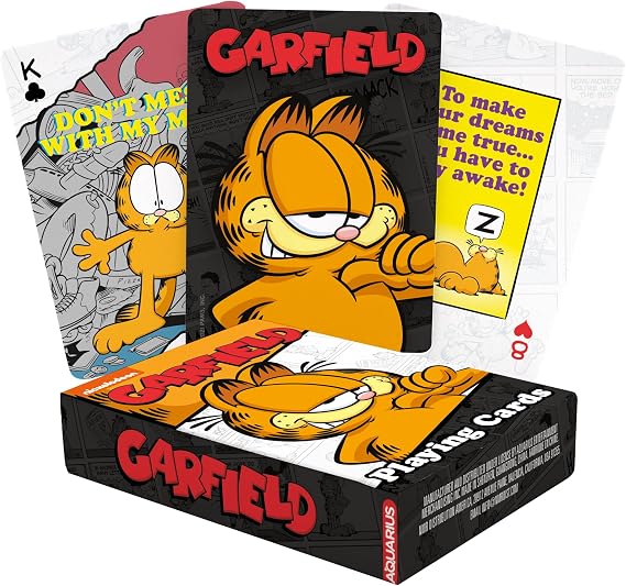 Aquarius Garfield Playing Cards Standard Size Themed Novelty Deck with 52 Unique Comic Designs Collectible Merchandise Gift for Teens and Adults
