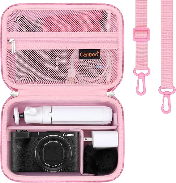 Canboc Carrying Case for Canon PowerShot V1 Hybrid Digital Camera, Pink