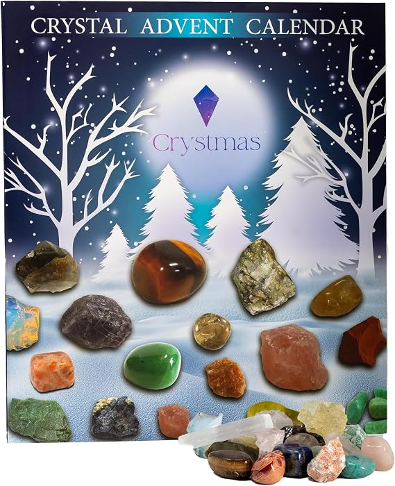 Crystal Advent Calendar 2025-25 days Crystal Calendar - Gemstone Advent Calendar 2025 -